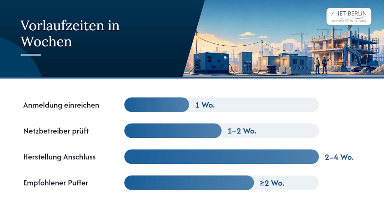 Wann sollten Sie den Baustrom beantragen? — overview diagram