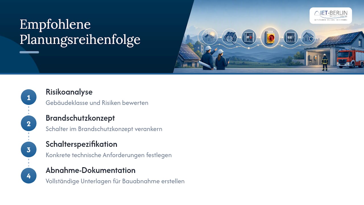 Vier Schritte zur Planung eines Feuerwehrschalters