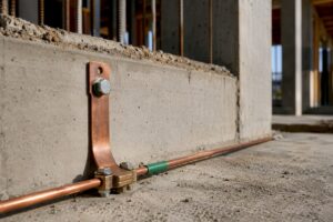 Fundamenterder im Rohbau zur Sicherstellung des Potenzialausgleichs