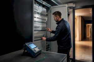 Elektrotechnische Anlage während der Inbetriebnahme