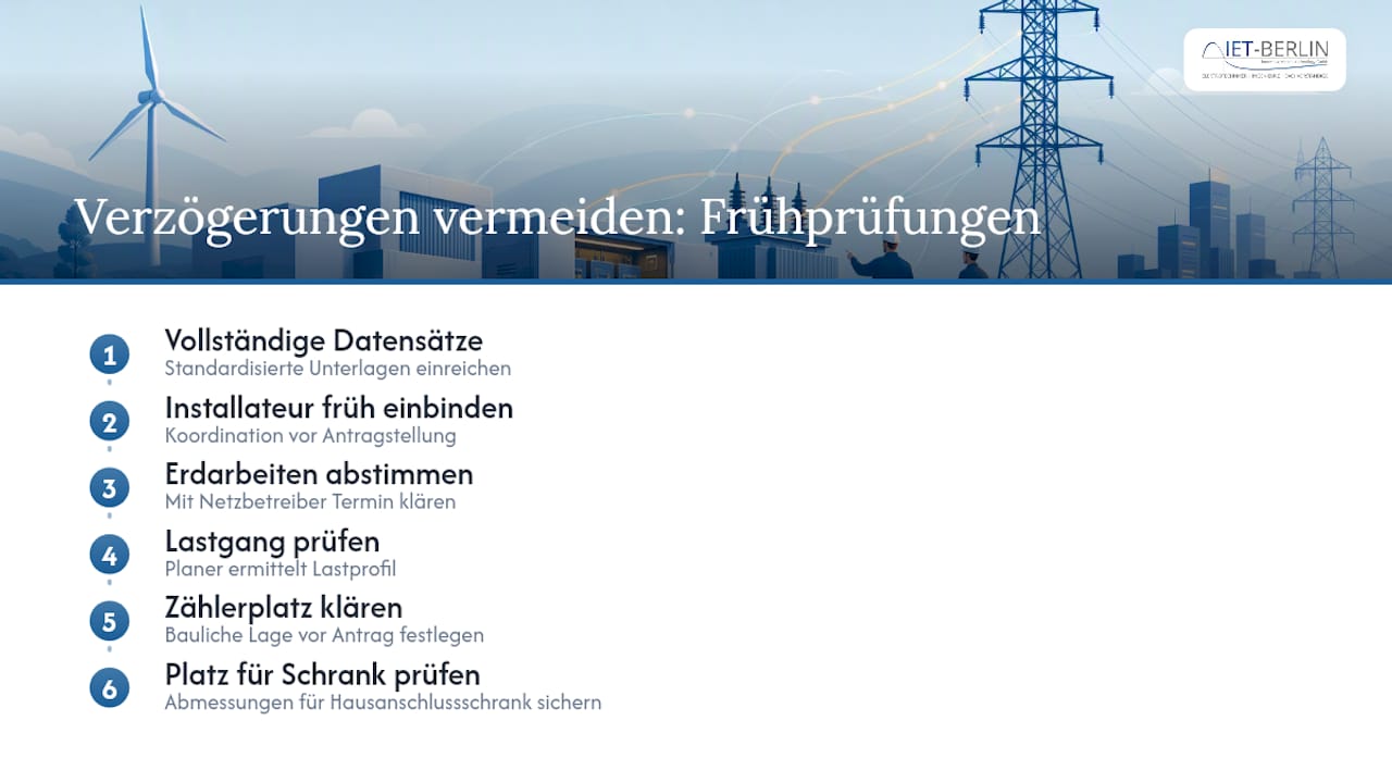 Ursachen und Prüfungen bei Anschlussverzögerungen