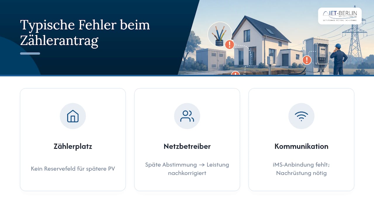 Drei häufige Fehler beim Antrag für den Zähler