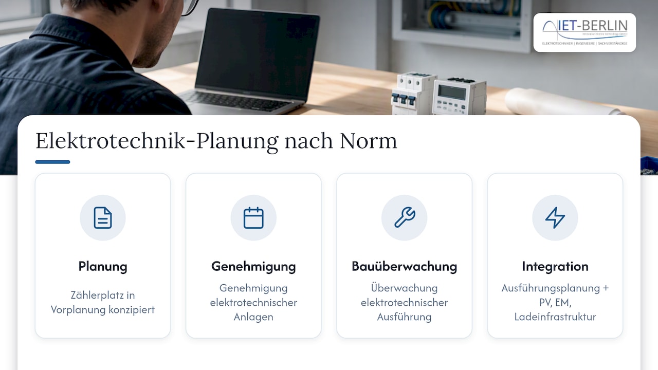 Elektrotechnik‑Planung nach der neuen Norm — overview diagram