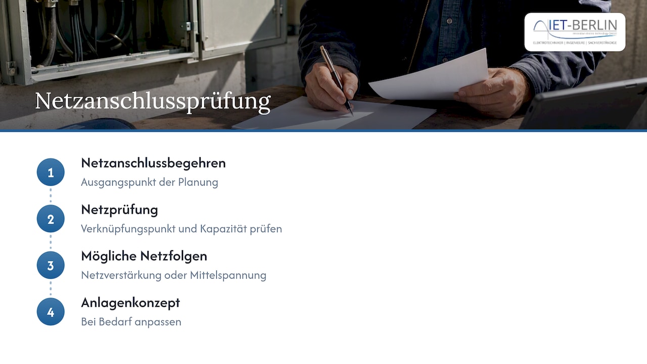 Prüfschritte und mögliche Folgen beim Netzanschluss